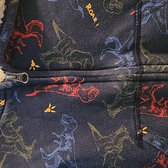 The Children's Place 2T Dinosaur Fleece Zip Up Hoodie - Picture 2 of 6